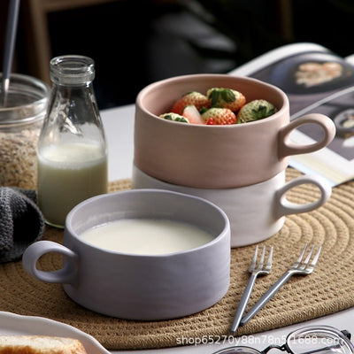 Ceramic breakfast cup set