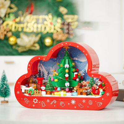 Christmas-themed building block toys