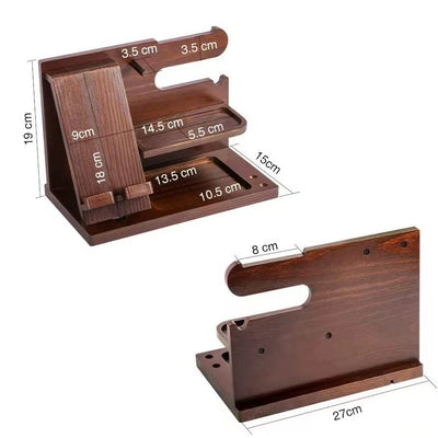 Solid wood desktop storage rack