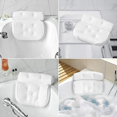 Bath Pillow - Ergonomic Neck Support for Relaxing Soaks, Easy Clean & Durable