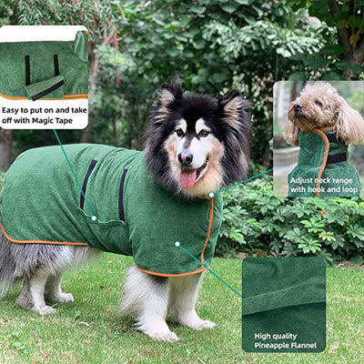 Pet absorbent bathrobes