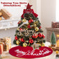 Red Christmas tree skirt