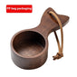 Black walnut wood short-handled coffee spoon