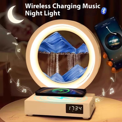 Quicksand painting Bluetooth speaker and night light