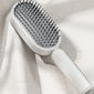 Self-cleaning anti-static hairbrush for women
