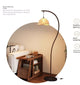 Internet-famous And Vintage S-shaped Crescent Floor Lamp