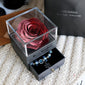 Preserved rose jewelry box