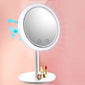 LED makeup mirror with a fan