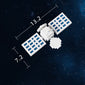 Astronauts assemble building block toys.