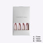 Rose gold slanted French manicure