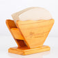 Stylish wooden coffee filter holder