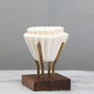 Brass and black walnut coffee filter paper holder