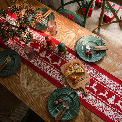 Christmas-themed table runner