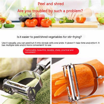 Multifunctional food peeler, corer, and slicer