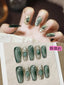 Green Bucheriti Cat's Eye Handmade Wear Manicure