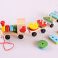 Children's educational building block train set