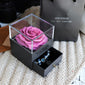 Preserved rose jewelry box