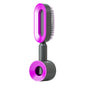Self-cleaning anti-static hairbrush for women