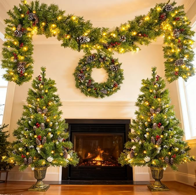 Christmas Tree with LED lights 4-piece set