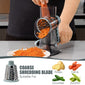 Multi-functional manual vegetable shredder
