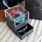 Preserved rose jewelry box