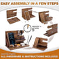 Solid wood desktop storage rack