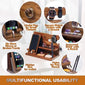 Solid wood desktop storage rack