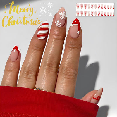 Christmas-themed nail art