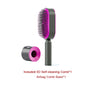 Self-cleaning anti-static hairbrush for women
