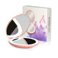 Portable mini makeup mirror with light
