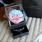 Preserved rose jewelry box