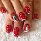 Christmas-themed nail art