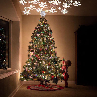 Christmas tree star snowflake projection light