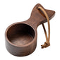 Black walnut wood short-handled coffee spoon