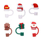 Christmas-themed straw dust caps