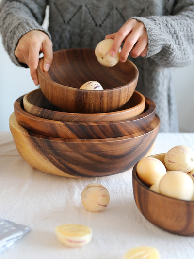 natural wood bowl