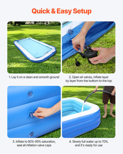 Outdoor inflatable swimming pool
