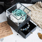 Preserved rose jewelry box