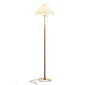 Retro Light Luxury Wood Grain Simple Pleated Floor Lamp