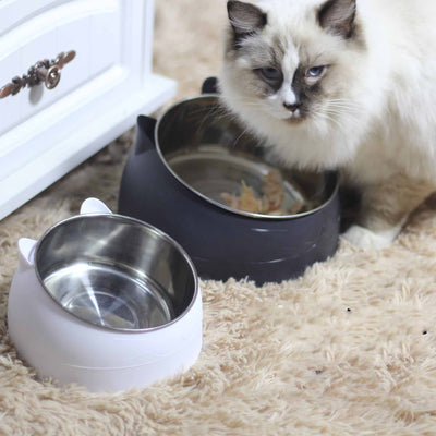 200mlStainless Steel Oblique Mouth Pet  Bowl
