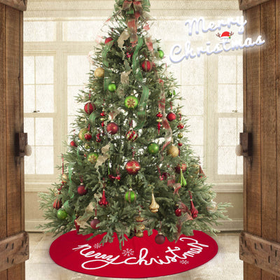 Red Christmas tree skirt