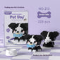 Cute pet building block set