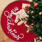 Red Christmas tree skirt