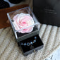 Preserved rose jewelry box