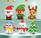 Christmas tree-themed building block set