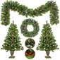 Christmas Tree with LED lights 4-piece set