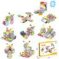 Building block gear assembly set