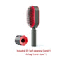 Self-cleaning anti-static hairbrush for women