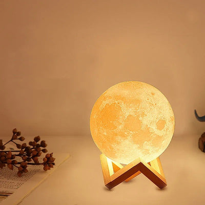 Moon-shaped night light