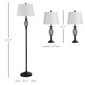 3 Piece Table Floor Lamp Set with Pole